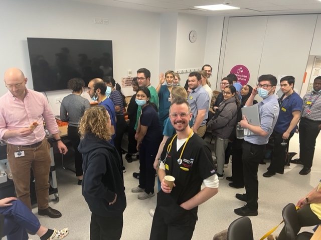 group of people in a room